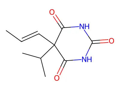 Isopropylpropenylbarbitursaure structure