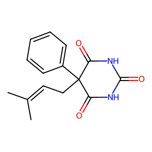 Barbituric acid, 5-(3-methyl-2-butenyl)-5-phenyl- structure
