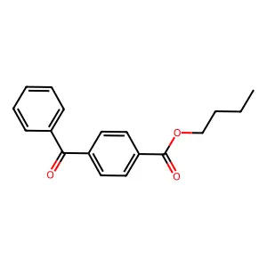 Benzoic acid, 4-benzoyl-, butyl ester structure