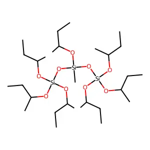 Trisiloxane, 3-methyl-1,1,1,3,5,5,5-heptakis(1-methylpropoxy)- structure