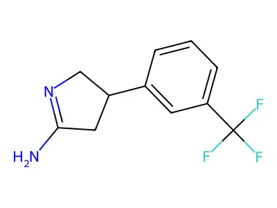 2H-Pyrrol-5-amine, 3,4-dihydro-3-(3-(trifluoromethyl)phenyl)- structure