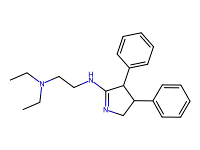 1,2-Ethanediamine, N'-(3,4-dihydro-3,4-diphenyl-2H-pyrrol-5-yl)-N,N-diethyl- structure