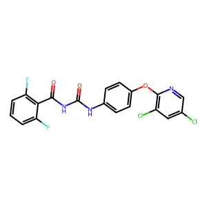 N-((4-(3,5-Dichloropyridin-2-yl)oxyphenyl)carbamoyl)-2,6-difluorobenzamide structure