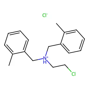 Dibenzylamine, N-(2-chloroethyl)-o,o'-dimethyl-, hydrochloride structure