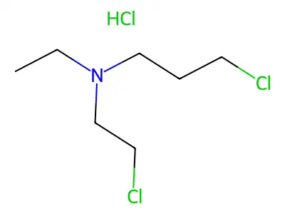 3-Chloro-N-(2-chloroethyl)-N-ethylpropan-1-amine--hydrogen chloride (1/1) structure