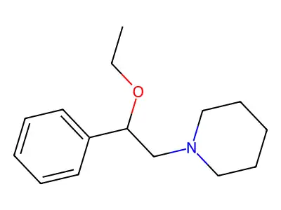 Piperidine, 1-(beta-ethoxyphenethyl)- structure