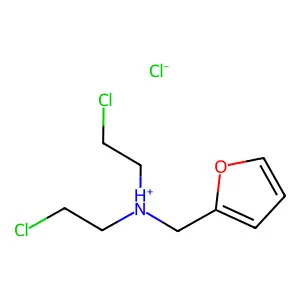 Furfurylamine, N,N-bis(2-chloroethyl)-, hydrochloride structure