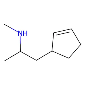Ethylamine, 2-(2-cyclopentenyl)-N,1-dimethyl- structure