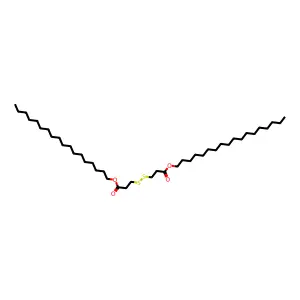 Propanoic acid, 3,3'-dithiobis-, 1,1'-dioctadecyl ester structure