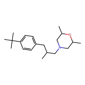 4-(3-(4-(1,1-Dimethylethyl)phenyl)-2-methylpropyl)-2,6-dimethylmorpholine structure