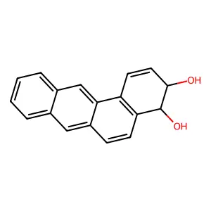 (+)-(3S,4S)-trans-3,4-Dihydro-3,4-dihydroxybenz(a)anthracene structure