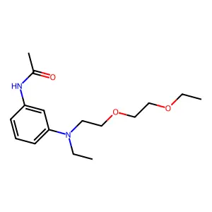 Acetamide, N-(3-((2-(2-ethoxyethoxy)ethyl)ethylamino)phenyl)- structure