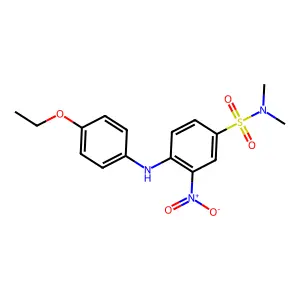 Benzenesulfonamide, 4-((4-ethoxyphenyl)amino)-N,N-dimethyl-3-nitro- structure