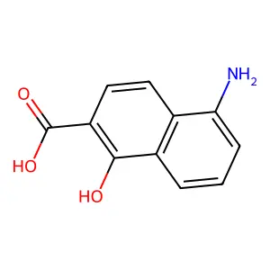 2-Naphthalenecarboxylic acid, 5-amino-1-hydroxy- structure