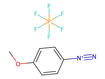 Benzenediazonium, 4-methoxy-, hexafluorophosphate(1-) (1:1) structure