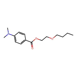 Benzoic acid, 4-(dimethylamino)-, 2-butoxyethyl ester structure