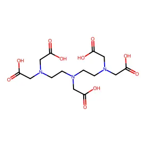 Diethylenetriaminepentaacetic acid structure