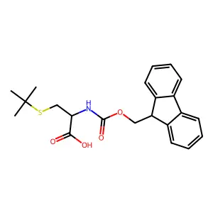 N(alpha)-Fluorenylmethyloxycarbonyl-S-tert-butylcysteine structure