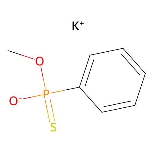 Potassium methoxy-oxido-phenyl-sulfanylidene-lambda5-phosphane structure