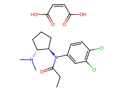 N-(3,4-dichlorophenyl)-N-[2-(dimethylamino)cyclopentyl]propanamide structure