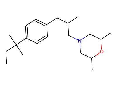 2,6-Dimethyl-4-(2-methyl-3-(4-(2-methylbutan-2-yl)phenyl)propyl)morpholine structure
