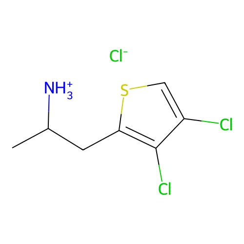 2,4-Dichloro-alpha-methyl-2-thiopheneethylamine, hydrochloride structure