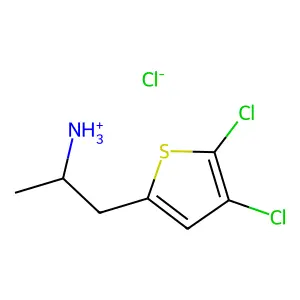 Ethylamine, 1-(4,5-dichloro-2-thenyl)-, hydrochloride structure