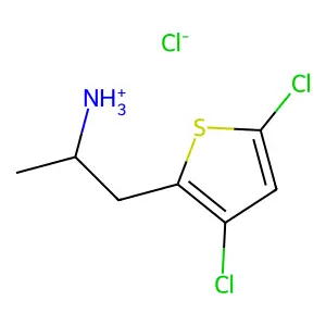 Ethylamine, 1-(3,5-dichloro-2-thenyl)-, hydrochloride structure
