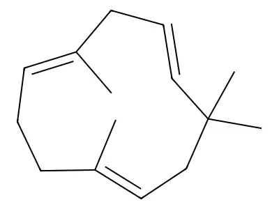 2,6,6,9-Tetramethylcycloundeca-1,4,8-triene structure