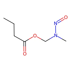 Methyl(butyroxymethyl)nitrosamine structure