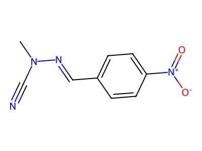 Methyl-[(4-nitrophenyl)methylideneamino]cyanamide structure