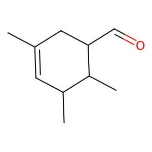 3,5,6-Trimethyl-3-cyclohexene-1-carboxaldehyde structure