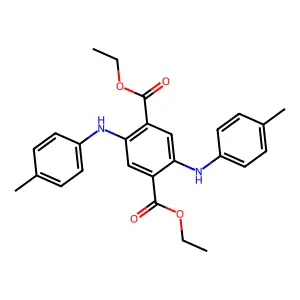 1,4-Benzenedicarboxylic acid, 2,5-bis((4-methylphenyl)amino)-, 1,4-diethyl ester structure