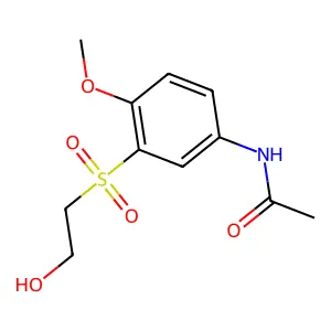 Acetamide, N-(3-((2-hydroxyethyl)sulfonyl)-4-methoxyphenyl)- structure