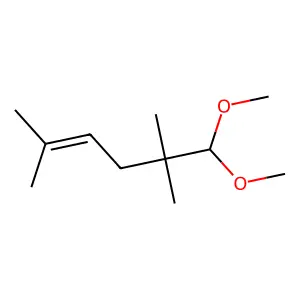 6,6-Dimethoxy-2,5,5-trimethylhex-2-ene structure