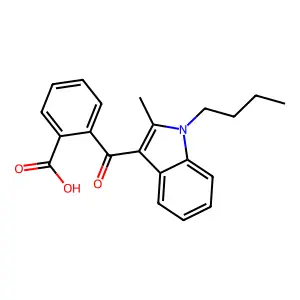 Benzoic acid, 2-[(1-butyl-2-methyl-1H-indol-3-yl)carbonyl]- structure