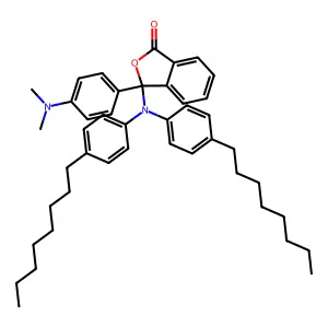 1(3H)-Isobenzofuranone, 3-[bis(4-octylphenyl)amino]-3-[4-(dimethylamino)phenyl]- structure