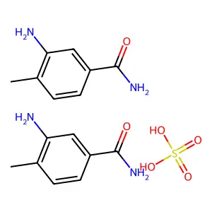 Benzamide, 3-amino-4-methyl-, sulfate (2:1) structure