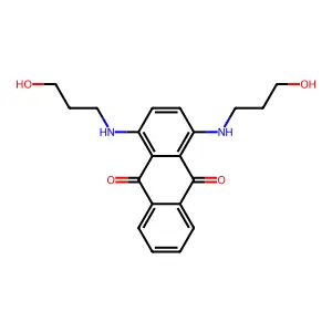 1,4-Bis((3-hydroxypropyl)amino)anthraquinone structure