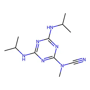N-(4,6-Bis((1-methylethyl)amino)-1,3,5-triazin-2-yl)-N-methylcyanamide structure