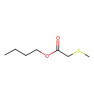 Acetic acid, 2-(methylthio)-, butyl ester structure