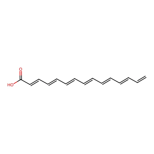 Pentadeca-2,4,6,8,10,12,14-heptaenoic acid structure