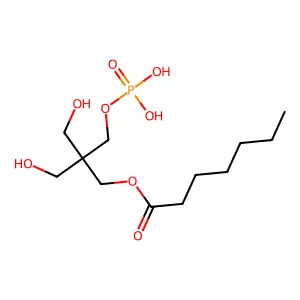Heptanoic acid, ester with 2,2-bis(hydroxymethyl)-1,3-propanediol phosphate structure