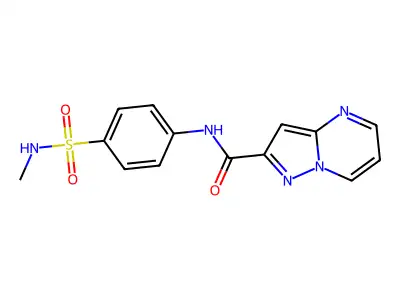N-[4-(methylsulfamoyl)phenyl]pyrazolo[1,5-a]pyrimidine-2-carboxamide structure