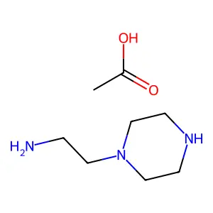 1-Piperazineethanamine, acetate (1:1) structure