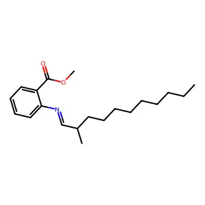 Benzoic acid, 2-((2-methylundecylidene)amino)-, methyl ester structure