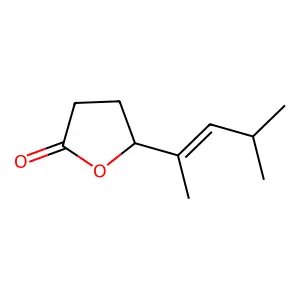 2(3H)-Furanone, 5-(1,3-dimethyl-1-buten-1-yl)dihydro- structure