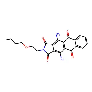 1H-Naphth[2,3-f]isoindole-1,3,5,10(2H)-tetrone, 4,11-diamino-2-(2-butoxyethyl)- structure