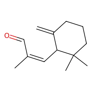 2-Propenal, 3-(2,2-dimethyl-6-methylenecyclohexyl)-2-methyl- structure
