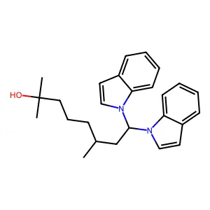 1H-Indole-1-heptanol, eta-1H-indol-1-yl-alpha,alpha,epsilon-trimethyl- structure